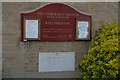 West Wickham: church of St Francis of Assisi, foundation stone and notice