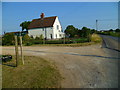 Milton High Street at bridleway crossing