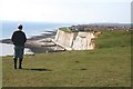 TQ4200 : Peacehaven, Cliffs and Sea by Peter Jeffery