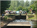 View of Paper Mill Lock from the North Hill road bridge