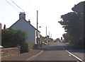 Approaching garage at Penparc from Glasdir junction