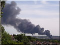 Fire on Worthing Road as seen from Pismire Hill