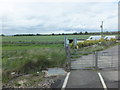 Bridleway gate at Meads Lane level crossing