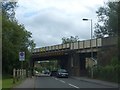 Railway bridge over A3057 north of Romsey