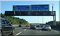 TQ0169 : M25 southbound nearing junction 12 for M3 by Robin Stott