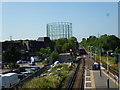 Motspur Park:  View south from station footbridge