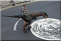 TA3108 : A dinosaur leads the Cleethorpes Carnival Parade by Steve  Fareham