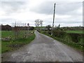 Private farm lane with access for pedestrians