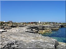 SY6868 : Old lower lighthouse and coast, Portland Bill by Alex McGregor