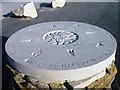 Memorial compass stone, Chesil Beach