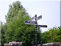 Signpost on Stourbridge Canal