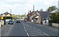 Forkhill Road at the centre of the village of Meigh