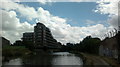 View of new flats on the Lea Navigation