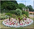 Flower bed near main entrance, Woolwich Old Cemetery