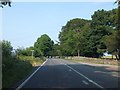 Footpath crossing A436 on Wistley Hill