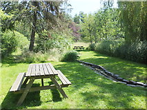NT3471 : Picnic area, Inveresk Lodge Garden by Barbara Carr