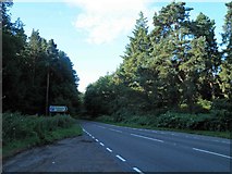 SE9405 : Car parking sign for Twigmoor Woods alongside the B1398 by Steve  Fareham