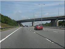 TL1877 : A1(M) - junction 14 overbridge by Peter Whatley