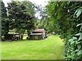 Outbuildings in a garden at Waterhouses