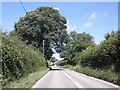 Car on the B3170, passes the turning for Heale