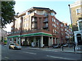 Looking across Vauxhall Bridge Road towards Udall Street