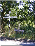 TM3491 : Roadsigns on Loddon Road by Geographer