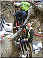 SP2865 : Repairing high voltage cables, Sunday afternoon, St Johns by Robin Stott