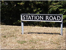 TM3491 : Station Road sign by Geographer