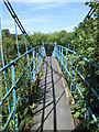 SE7667 : Suspension footbridge over the Derwent by Pauline E