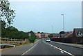 Leicester Road, Melton Mowbray, from the railway bridge