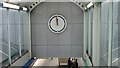 TQ2378 : London Underground clock, Hammersmith tube station by Christopher Hilton