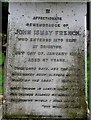 TQ6691 : Inscription on the grave of John Ismay French by Andrew Tatlow