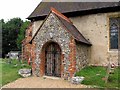 TQ6691 : St Mary the Virgin Little Burstead south door and porch by Andrew Tatlow