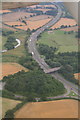 View down the A1 from Gamston Airfield towards West Drawton: aerial 2013