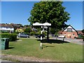 Saltwood-green, signpost and village hall