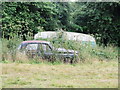TQ7251 : Old Rover and Caravan near West Farleigh by Chris Whippet