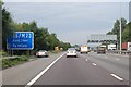 TQ3352 : M25 junction 7 in one and a quarter miles by Julian P Guffogg