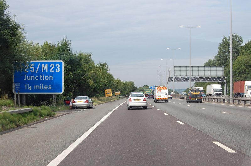 M25 junction 7 in one and a quarter... © Julian P Guffogg :: Geograph ...