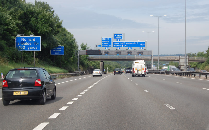 M25 westbound half mile to Junction 7 © Julian P Guffogg :: Geograph ...