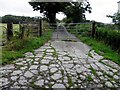 Badly cracked concrete lane, Learden Upper