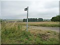 TF2973 : Public bridleway signpost, Upper Glebe Farm track by Christine Johnstone