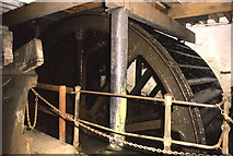 SD7721 : Higher Mill, Helmshore - water wheel by Chris Allen