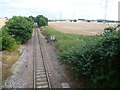 Freight line seen from Dux Court Road