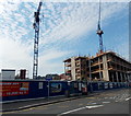 Office block construction site, Queensway, Newport