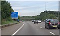 TQ1658 : M25 Motorway sign by Julian P Guffogg