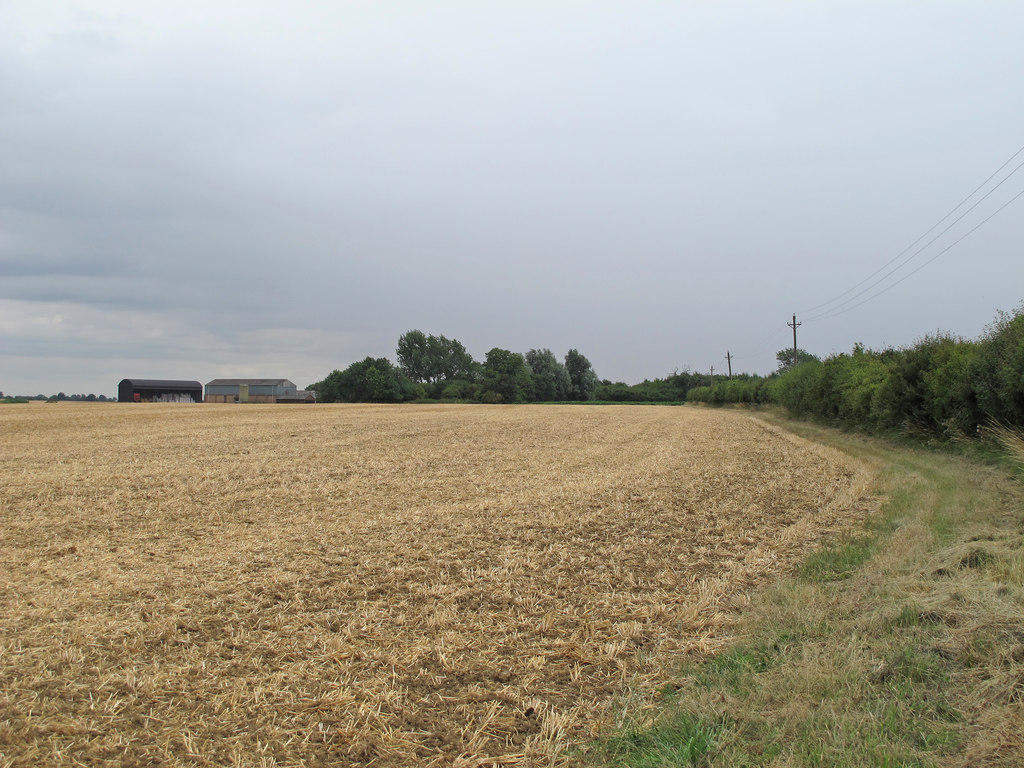 Recently harvested wheat field, near... © Roger Jones :: Geograph ...