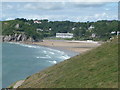 Caswell Bay viewed from the coastal footpath at Whiteshell Point