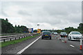 Getting near the end of the contraflow at Junction 9 of the M74