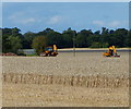 Construction machinery near Drayton Grange Farm