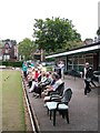 Spectators at the ready, Firth Park Bowling Club, Firth Park, Sheffield